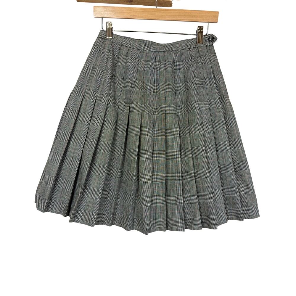 Vintage 90's Ann Freedberg Plaid Side Zip  Lined Skirt Size 6 Classic Tailored